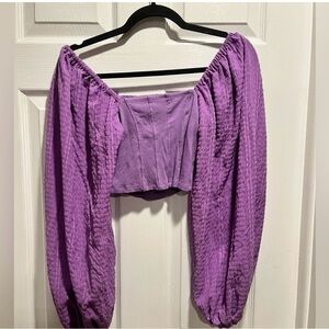 Urban Outfitters Purple Textured Blouse